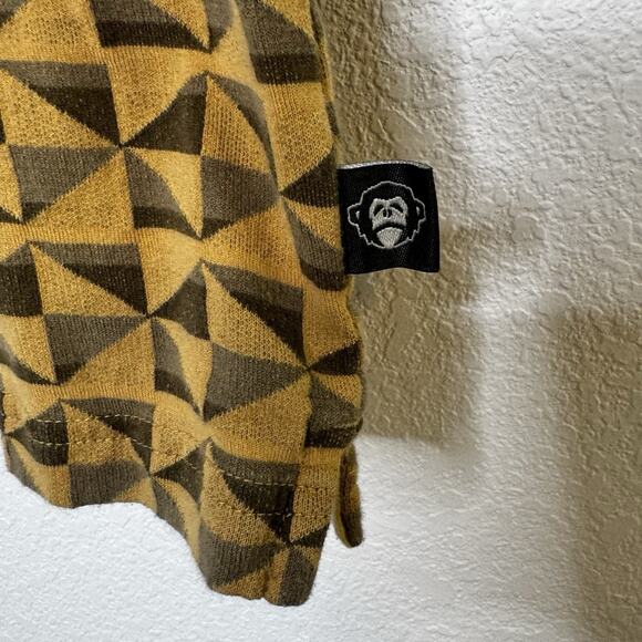 Howler Bros Mens Jacquard Geometric Tee Size L Mustard Pocket Western Surf Vibe - Picture 6 of 9